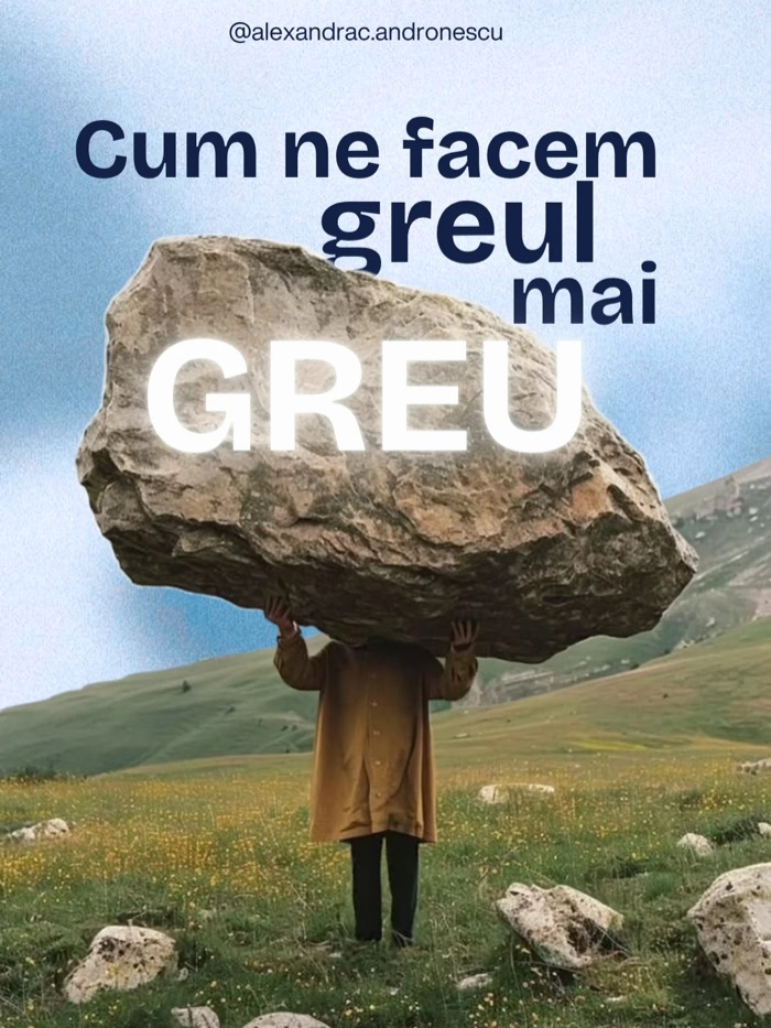 Copertă carusel Instagram pentru psiholog, temă despre a duce greul, Mist Atelier
